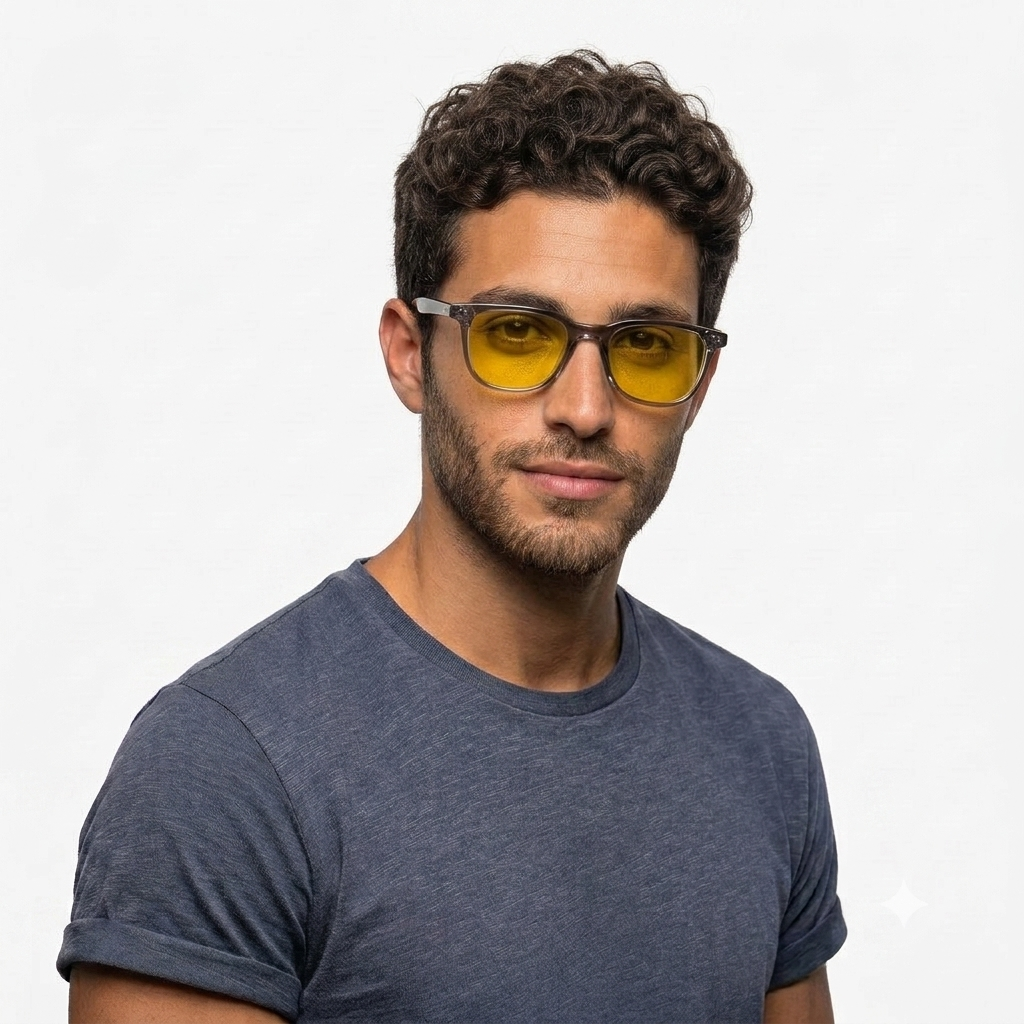 משקפי בלו לייט מרובע קלאסי